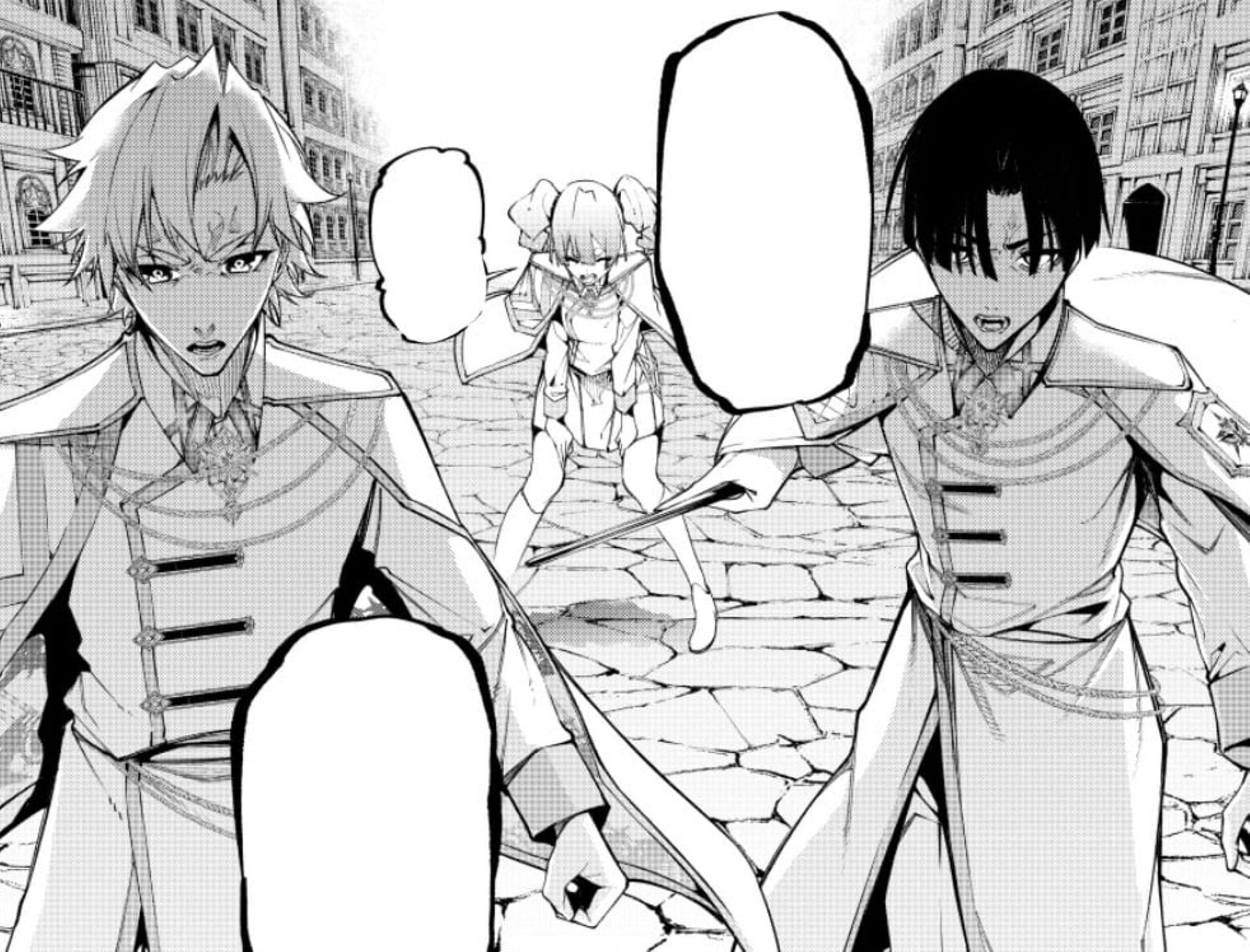 Julius's friends from the Ice Faction, as seen in the chapter (Image via Kodansha)